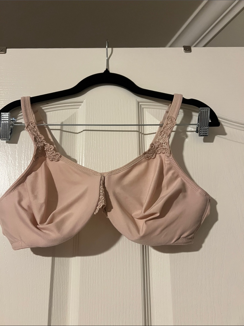 Wacoal Light Pink Unlined Full-Coverage Bra with Lace Trim